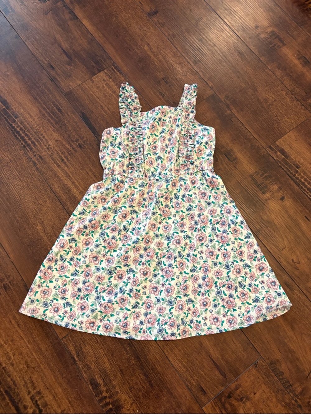 Crewcuts Floral Sundress in White, Pink, Green, Blue